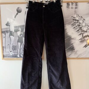 & Other Stories Faded Black Corduroy Pant